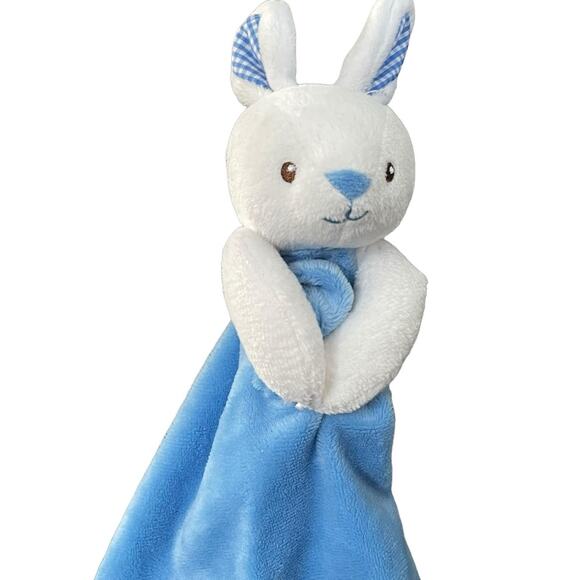 Prestige Baby Lovey Bunny Rabbit Security Blanket Plush Gingham Shower Gift 10" - Picture 2 of 14